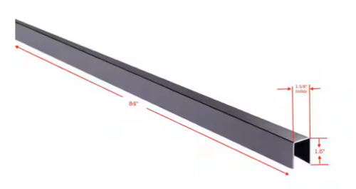 Industrial Horizontal Cap Rail 7ft. Long